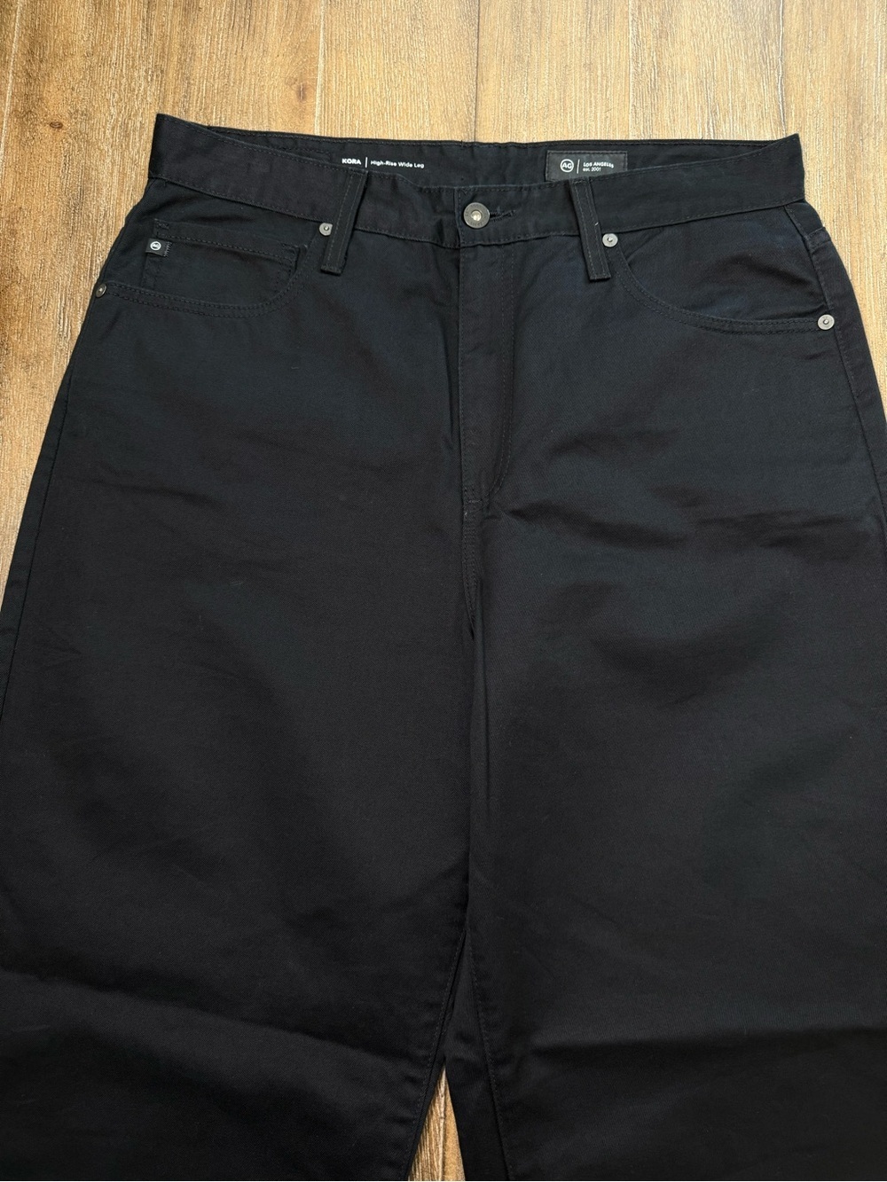 AG Adriano Goldschmied jeans Kora High waist wide leg black size 32 - Picture 3 of 7